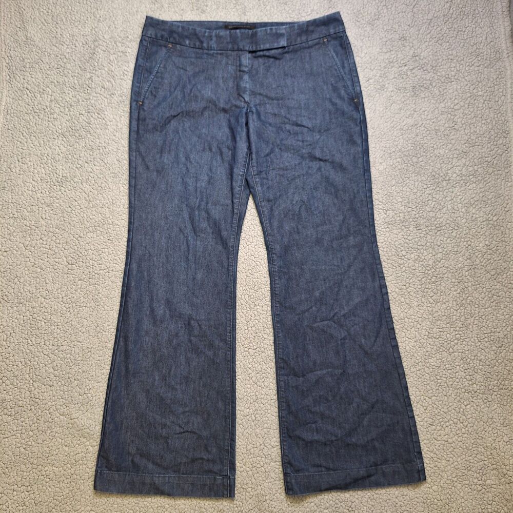 Express Design Studio Stretch Jeans Women's 12 Blue Wide Leg Hook & Eye Closure